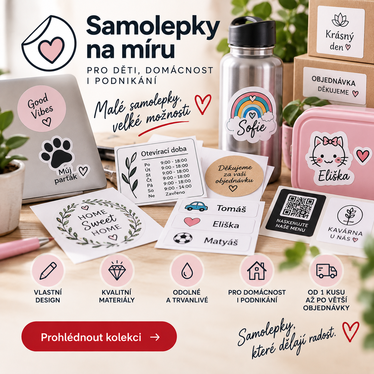 Samolepky na míru
